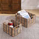 GobekUsa Woven Rattan Desktop Storage Basket Organizer