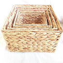 GobekUsa Woven Rattan Desktop Storage Basket Organizer