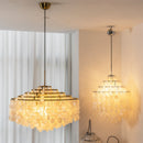 Natural Tiered Capiz Shell Chandelier