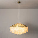 Natural Tiered Capiz Shell Chandelier