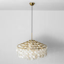 Natural Tiered Capiz Shell Chandelier