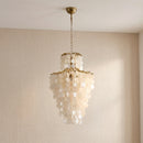 Natural Capiz Shell Tiered Chandelier
