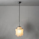 Natural Tiered Capiz Shell Chandelier