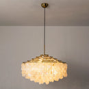 Natural Tiered Capiz Shell Chandelier