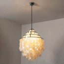 Natural Tiered Capiz Shell Chandelier