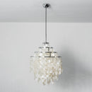 Natural Tiered Capiz Shell Chandelier