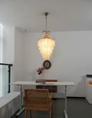 Natural Capiz Shell Tiered Chandelier
