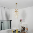 Natural Capiz Shell Tiered Chandelier