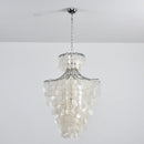 Natural Capiz Shell Tiered Chandelier