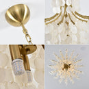 Natural Capiz Shell Tiered Chandelier
