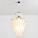 Natural Capiz Shell Tiered Chandelier