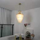 Natural Capiz Shell Tiered Chandelier