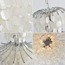 Natural Capiz Shell Tiered Chandelier