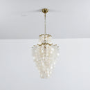 Natural Capiz Shell Tiered Chandelier