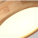 GobekUsa Circular Wood Ceiling Lamp LED Lighting for Living Room, Bedroom, Hallway, and Bathroom