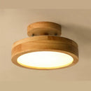 GobekUsa Circular Wood Ceiling Lamp LED Lighting for Living Room, Bedroom, Hallway, and Bathroom