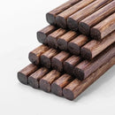 Natural dark brown healthy wood chopsticks set dining room tableware by Decorbites