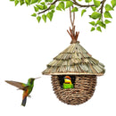 GobekUsa Natural Grass Bird Nest Cage for Outdoor Decor