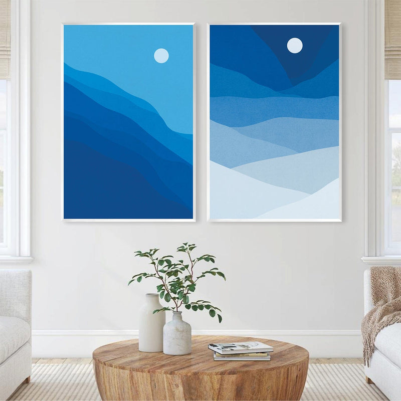 Natural Landscape Blue Canvas