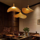 GobekUsa Bamboo Wicker Chandelier Ceiling Hanging Lamp Dining Room Pendant Light