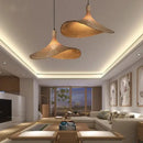 GobekUsa Bamboo Wicker Chandelier Ceiling Hanging Lamp Dining Room Pendant Light