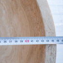 Beige Natural Travertine Stone Round Vessel Bathroom Sink 18 Inch Honed