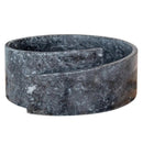Handcrafted Black Marble Round Vessel Sink For Bathroom