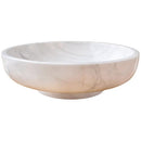Calacatta White Marble Hand Carved Round Vessel Sink 19 Polished