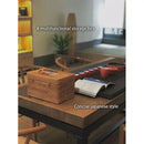 GobekUsa Handwoven Rattan Storage Box Tea Food Container with Handle