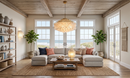 Natural Tiered Capiz Shell Chandelier