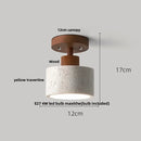 GobekUsa Ellipse Stone LED Ceiling Light Natural Travertine Lamp Plafon