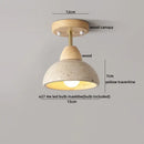 GobekUsa Ellipse Stone LED Ceiling Light Natural Travertine Lamp Plafon