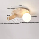 GobekUsa Ellipse Stone LED Ceiling Light Natural Travertine Lamp Plafon