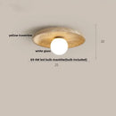 GobekUsa Ellipse Stone LED Ceiling Light Natural Travertine Lamp Plafon