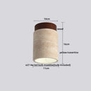 GobekUsa Ellipse Stone LED Ceiling Light Natural Travertine Lamp Plafon