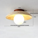 GobekUsa Ellipse Stone LED Ceiling Light Natural Travertine Lamp Plafon