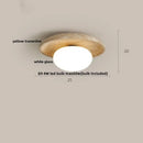 GobekUsa Ellipse Stone LED Ceiling Light Natural Travertine Lamp Plafon