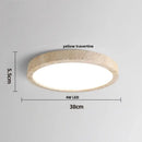 GobekUsa Ellipse Stone LED Ceiling Light Natural Travertine Lamp Plafon