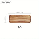 Natural two-tone acacia wood coffee tray kitchen serving board by Decorbites