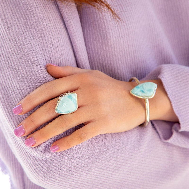 Natural Wonders Blue Larimar and Sterling Silver Ring