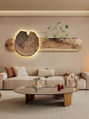GobekUsa Elegant Sofa Set with Hanging Paintings and Bedroom Wall Lamp Painting