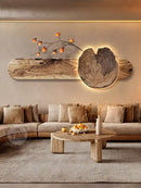GobekUsa Elegant Sofa Set with Hanging Paintings and Bedroom Wall Lamp Painting