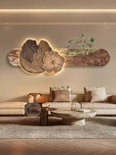 GobekUsa Elegant Sofa Set with Hanging Paintings and Bedroom Wall Lamp Painting