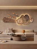 GobekUsa Elegant Sofa Set with Hanging Paintings and Bedroom Wall Lamp Painting