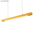 GobekUsa Natural Wood Linear Island Pendant Light - Simple Hanging Lamp