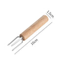 Natural wood three prong espresso stirrer kitchen barista tool by Decorbites