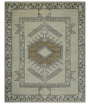 Natural Wool Hand Knotted Ivory, Beige and Black Traditional Heriz Serapi Wool Multi Size wool Area Rug, Kids, Living Room and Bedroom Rug
