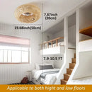 GobekUsa Bamboo Ceiling Fan with Rattan Cage Light & Remote Control