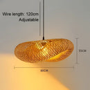 GobekUsa Bamboo Pendant Light Hand Woven LED Chandelier for Home Decor
