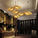 GobekUsa Bamboo Pendant Light Hand Woven LED Chandelier for Home Decor